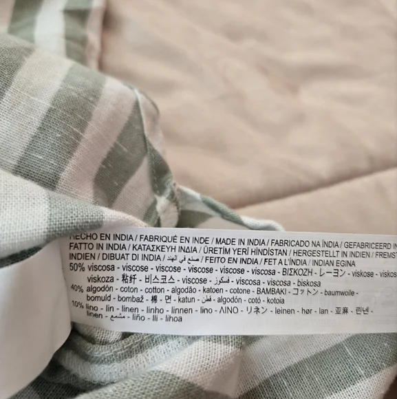 Stradivarius Green White Oversized Button Down Shirt, XS - Picture 10 of 11